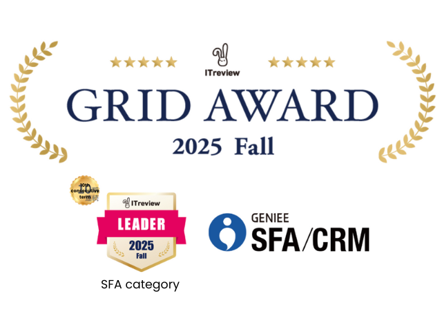 geniee sfa wins at ITreview Grid Award