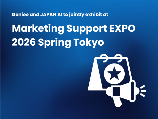 Geniee and JAPAN AI to jointly exhibit at “Marketing Support EXPO 2026 Spring Tokyo”